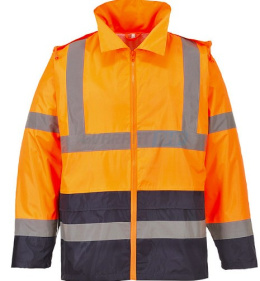 KURTKA ODBLASKOWA OSTRZEGAWCZA PRZECIWDESZCZOWA H443 PORTWEST POMARAŃCZOWA
