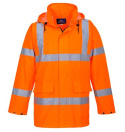 Długa kurtka robocza ostrzegawcza przeciwdeszczowa Portwest S160 Lite Traffic Długa kurtka robocza ostrzegawcza przeciwdeszczowa Portwest S160 Lite Traffic