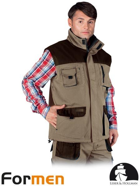 brązowa kamizleka robocza ocieplana lh brązowa kamizleka robocza ocieplana lh