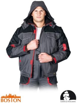 LH-BOSTON KURTKA OCIEPLANA ODDYCHAJĄCA BOMBERKA Z KAPTUREM WODOOPORNA WITAROODPORNA ZIMOWA NA BUDOWĘ