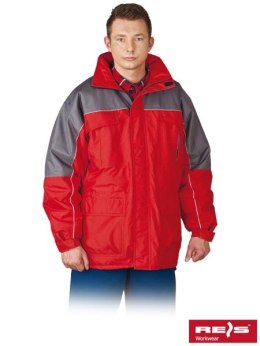 CZERWONA OCIEPLANA KURTKA WIN-RED WODOODPORNA CZERWONA