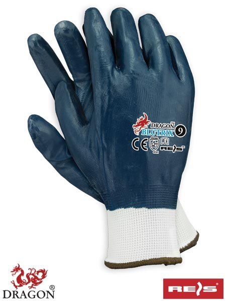 Reis Dragon BLUTRIX rękawice robocze powlekane nitrylem Reis Dragon BLUTRIX rękawice robocze powlekane nitrylem