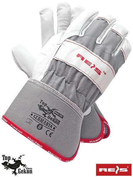 RĘKAWICE OCHRONNE GERMANIA ZE SKÓRY KOZIEJ I DRELICHU