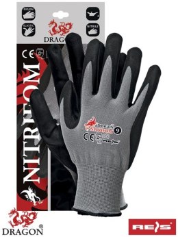 RĘKAWICE ROBOCZE POWLEKANE NITRYLEM REIS NA MAGAZYN DO SERWISU DO SMARÓW I OLEJU