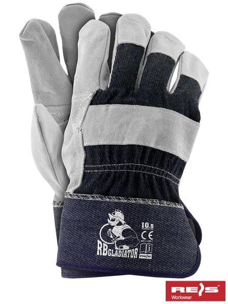 Reis RBGLADIATOR rękawice robocze wzmacniane skórą  budowlane Reis RBGLADIATOR rękawice robocze wzmacniane skórą  budowlane