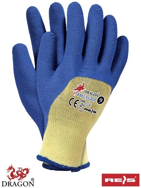 Rbluegrip REIS Dragon rękawice robocze powlekane gumą budowlane Rbluegrip REIS Dragon rękawice robocze powlekane gumą budowlane