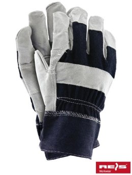 Reis RB tanie rękawice robocze budowlane jeans wzmacniane skórą
