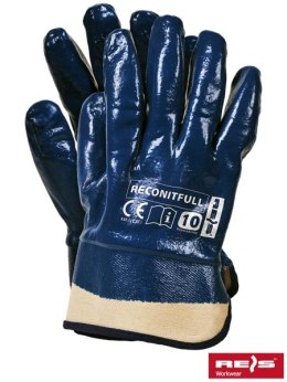 Reis RECONITFULL olejoodporne rękawice robocze powlekane nitrylem z mankietem