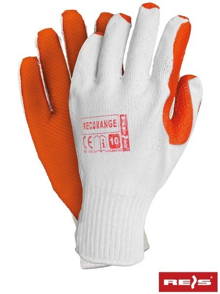 Reis Recorange budowlane rękawice robocze powlekane gumą