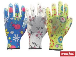 RĘKAWICE ROBOCZE POWLEKANE NITRYLEM RGARDEN-NI REIS DO OGRODU NA DZIAŁKĘ
