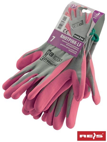 RĘKAWICE ROBOCZE RHOTOPINK-LF POWLEKANE LATEKSEM RĘKAWICE ROBOCZE RHOTOPINK-LF POWLEKANE LATEKSEM