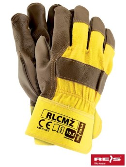 Reis RLCMŻ budowlane rękawice robocze wzmacniane skórą