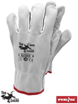 Reis RLCSDUO skórzane rękawice robocze budowlane dwoina lico