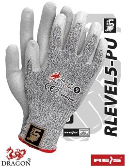 RLEVEL5-PU REIS rękawice robocze antyprzecięciowe powlekane poliuretanem