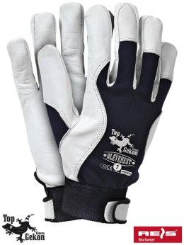 Reis RLECEREST Top Gekon rękawice robocze monterskie wzmacniane kozią skórą