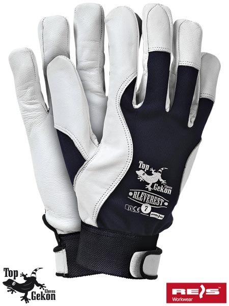 Reis RLECEREST Top Gekon rękawice robocze monterskie wzmacniane kozią skórą Reis RLECEREST Top Gekon rękawice robocze monterskie wzmacniane kozią skórą