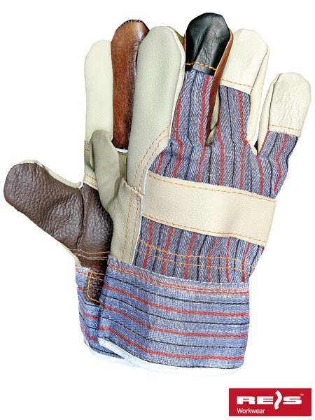 REIS RLKPAS tanie rękawice robocze budowlane wzmacniane skórą REIS RLKPAS tanie rękawice robocze budowlane wzmacniane skórą