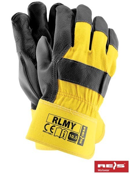 Reis RLMY tanie rękawice robocze budowlane wzmacniane skórą Reis RLMY tanie rękawice robocze budowlane wzmacniane skórą