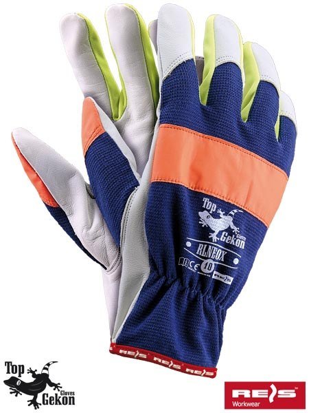 Reis RNYLOX monterskie rękawice robocze wzmacniane skórą odblaskowe dla kierowców Reis RNYLOX monterskie rękawice robocze wzmacniane skórą odblaskowe dla kierowców