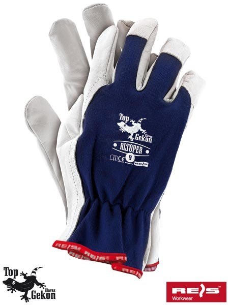 Reis RLTOPER rękawice robocze monterskie wzmacniane kozią skórą