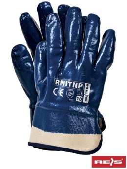 RĘKAWICE ROBOCZE  POWLEKANE NITRYLEM RNITNP REIS NA MAGAZYN DO SERWISU DO SMARÓW I OLEJU