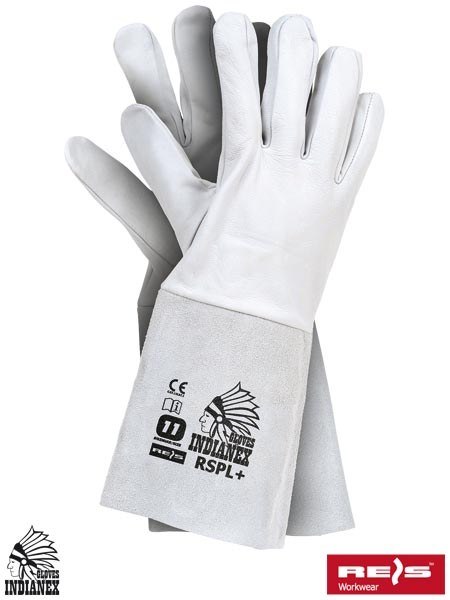 Reis RSPL+ rękawice robocze skórzane długie z mankietem