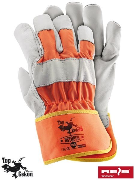 Reis RSTOPER budowlane rękawice robocze wzmacniane skórą TOP GEKON