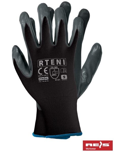RĘKAWICE ROBOCZE  POWLEKANE NITRYLEM RTENI REIS TANIE NA MAGAZYN DO SERWISU DO SMARÓW I OLEJU CZARNE RĘKAWICE ROBOCZE  POWLEKANE NITRYLEM RTENI REIS TANIE NA MAGAZYN DO SERWISU DO SMARÓW I OLEJU CZARNE