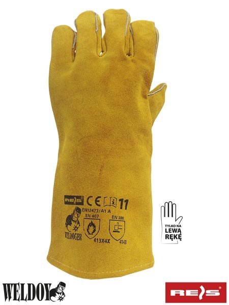 RĘKAWICA OCHRONNA WELDOGER-L SPAWALNICZA DLA SPAWACZA NA LEWĄ RĘKĘ