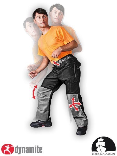 Leber&Hollman LH-DYNAMITE-T  spodnie robocze do pasa 100% bawełna CANVAS