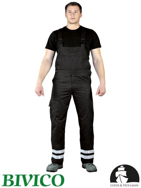 spodnie robocze ogrodniczki LH-BISTER_X Leber&Hollman czarne spodnie robocze ogrodniczki LH-BISTER_X Leber&Hollman czarne