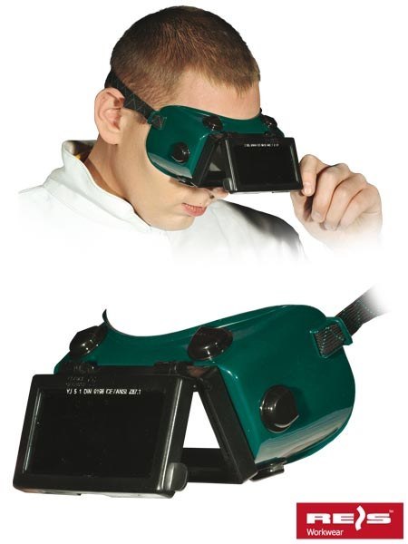 GOG-RECTANGLE Reis  spawalnicze gogle ochronne z prostokątnymi szybkami GOG-RECTANGLE Reis  spawalnicze gogle ochronne z prostokątnymi szybkami