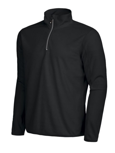 BLACK MELTON HALF ZIP BLUZA POLAROWA 3/4 CZARNA BLACK MELTON HALF ZIP BLUZA POLAROWA 3/4 CZARNA