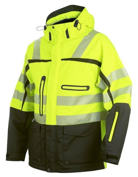 6417 KURTKA ISO 20471 KLASA 3 WODOODPORNA WIATROODPORNA OCIEPLANA KURTKA ROBOCZA ODBLASKOWA OSTRZEGAWCZA KURTKA ROBOCZA PROJOB