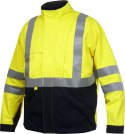 Yellow - 10  KURTKA ROBOCZA OCIEPLANA Z OCHRONĄ 5W1 OSTRZEGAWCZA KURTKA ROBOCZA PROJOB NA BUDOWĘ I DLA DROGOWCÓW