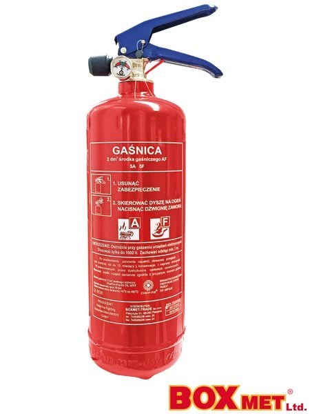 GAŚNICA PIANOWA GASTRONOMICZNA 2 L BX-GWP-2XAF GAŚNICA PIANOWA GASTRONOMICZNA 2 L BX-GWP-2XAF