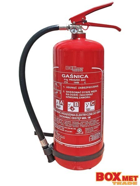 GAŚNICA PROSZKOWA 4 KG BX-GP-4XABC-O