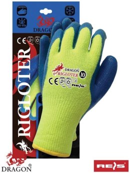 Reis Rigloter Dragon rękawice robocze ocieplane powlekane nitrylem  dla kierowców drogowców