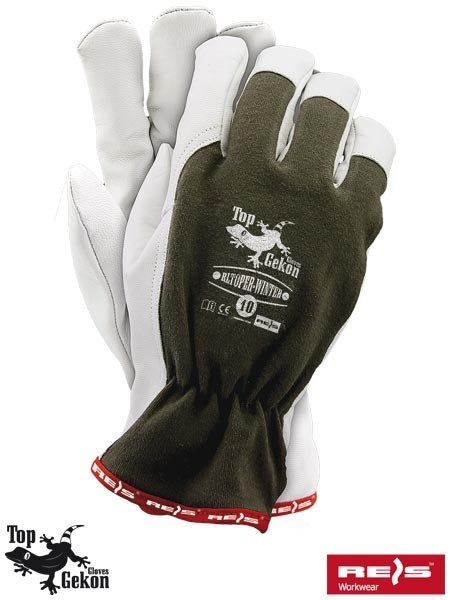Reis RLTOPER-WINTER rękawice robocze ocieplane monterskie z koziej skóry Reis RLTOPER-WINTER rękawice robocze ocieplane monterskie z koziej skóry