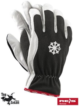 Reis RLWARMER rękawice robocze ocieplane wzamcniane skórą kozią