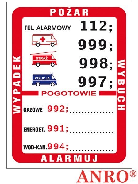 ZNAK BEZPIECZEŃSTWA ZZ-95