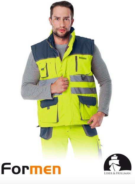 Leber&Hollman LH-FMNX-V Formen kamizelka robocza ocieplana odblaskowa ostrzegawcza