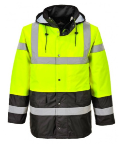 DWUKOLOROWA KURTKA ROBOCZA OSTRZEGAWCZA OCIEPLANA PRZECIWDESZCZOWA S466 TRAFFIC PORTWEST