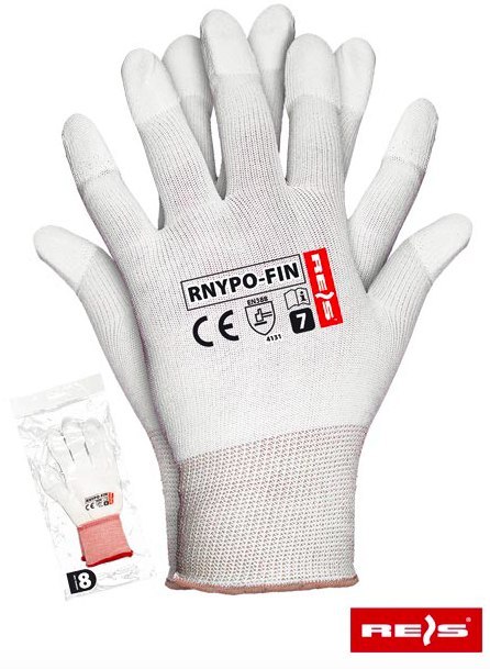 RNYPO-FIN REIS rękawice robocze powlekane poliuretanem na końcach palców RNYPO-FIN REIS rękawice robocze powlekane poliuretanem na końcach palców