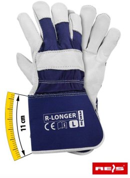 RĘKAWICE OCHRONNE R-LONGER ZE SKÓRY BYDLĘCEJ I DRELICHU