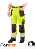 spodnie robocze do pasa LH-FMNX -T Leber&Hollman żółto-stalowo-czarne