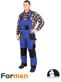 spodnie robocze ogrodniczki ocieplane LH-FMNW-B Leber&Hollman niebiesko-czarne