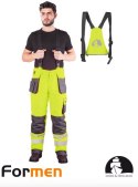 spodnie robocze ogrodniczki ocieplane odblaskowe LH-FMNWX-B Leber&Hollman żółto-stalowo-czarne spodnie robocze ogrodniczki ocieplane odblaskowe LH-FMNWX-B Leber&Hollman żółto-stalowo-czarne