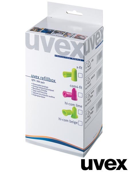 WKŁADKI PRZECIWHAŁASOWE UX-XFIT UVEX WKŁADKI PRZECIWHAŁASOWE UX-XFIT UVEX