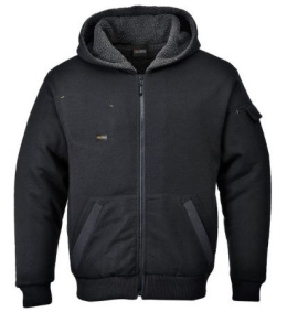 Gruba bluza z kapturem do pracy ocieplana Portwest KS32 Pewter